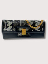 Balmain Bicolor Ivory Black Jacquard 1945 Heritage Oversized Clutch Bag Handbag