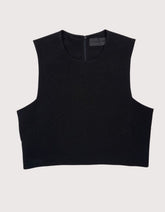 Blaque Label Sleeveless Zipper Back Cropped Top