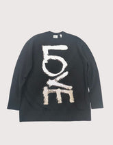 Burberry Love Oversized Wool Sweater In Black
