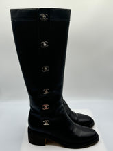 Chanel Interlocking CC Logo Leather Boots