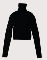 Zara High Collar Sweater with Long Sleeves - Black