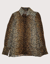 Dolce and Gabbana Leopard-Print Silk Georgette Shirt