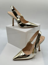 Christian Dior Metallic Gold Leather Sweet-D Slingback Pumps