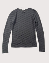 Balenciaga BB Logo Monogram Flocked Top