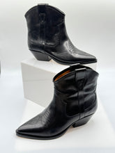 Isabel Marant Leather Whipstitch Trim Western Boot
