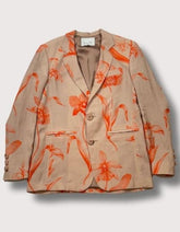 Johanna Ortiz La Charanga Linen Jacket in Orange