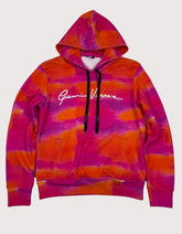 Versace Tie Dye Gianni Signature Hoodie in Pink