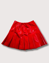 Alice + Olivia Pleated Vegan Leather Mini Skirt