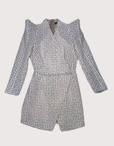 Balmain Wool Dress with Accent Shoulders