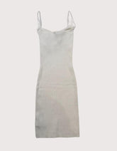 Divided White Strap Dress