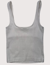 Zara Cropped Tank Top - White
