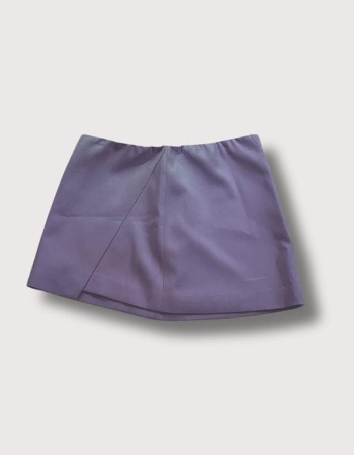 Alice + Olivia Purple Crossover Mini Skirt