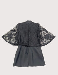 Alexander McQueen Cape Blazer w/Black Lace