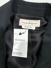Alexander McQueen Leaf Crepe Single Button Blazer (Classic)
