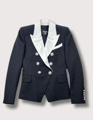 Balmain Contrasting Collar Double-Breasted Blazer