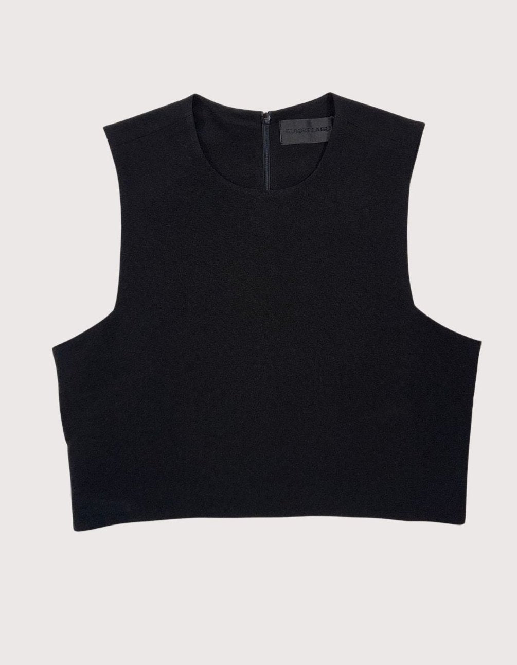 Blaque Label Sleeveless Zipper Back Cropped Top