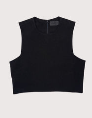 Blaque Label Sleeveless Zipper Back Cropped Top