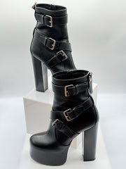 Saint Laurent Leather Moto Boots
