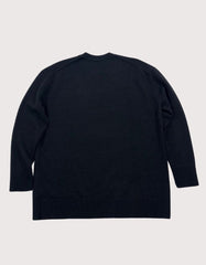 Burberry Love Oversized Wool Sweater In Black