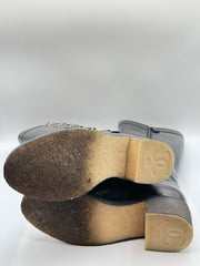 Chanel Interlocking CC Logo Leather Boots