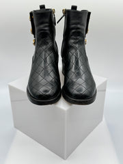 Chanel 2017 Faux Pearl Accent Boots