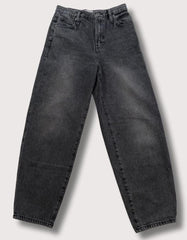 Frame Le Nouveau High Waist Ankle Straight Baron Wash Black Jeans