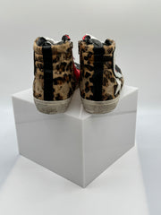 Golden Goose Pony Hair Animal Print Sneakers