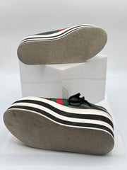 Gucci Leather Web Peggy Platform Sneakers