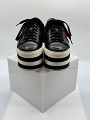 Gucci Leather Web Peggy Platform Sneakers