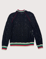 Gucci Floral Guipure Lace Bomber Jacket