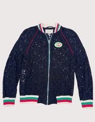 Gucci Floral Guipure Lace Bomber Jacket