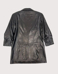 Imaan x Frame Lamb Leather Blazer