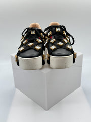 Gucci Web Accent Leather Sneaker