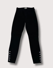 L'Agence Black Button Denim Pants
