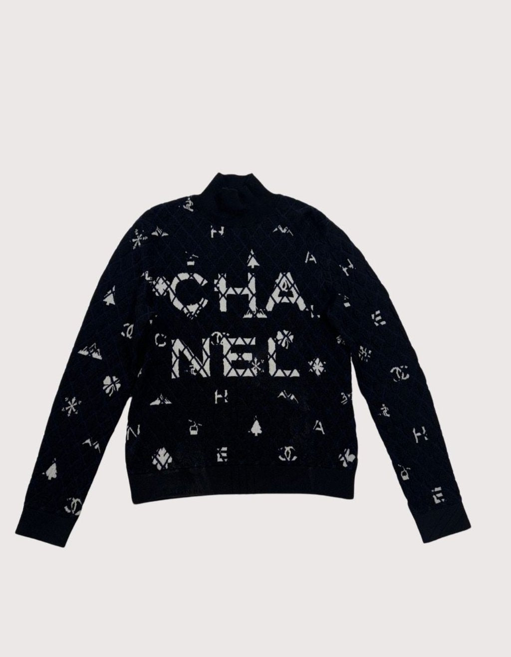 Chanel Women's Coco Neige Logo Turtleneck Sweater