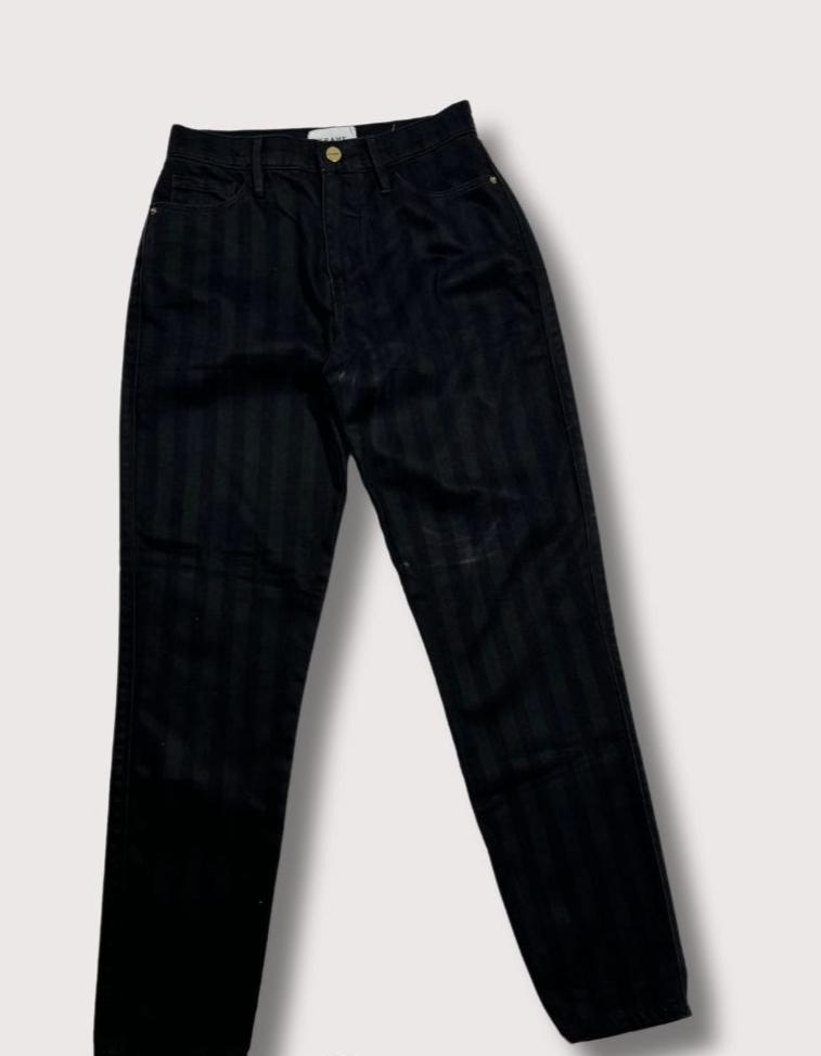 Frame Denim Le Sylvie Slender Straight Tonal Stripe Jeans