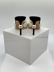 Chanel Cap-Toe Interlocking CC Logo Heel