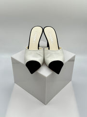 Chanel Cap-Toe Interlocking CC Logo Heel