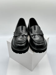 Valentino Rockstud Lug-Sole Leather Loafers