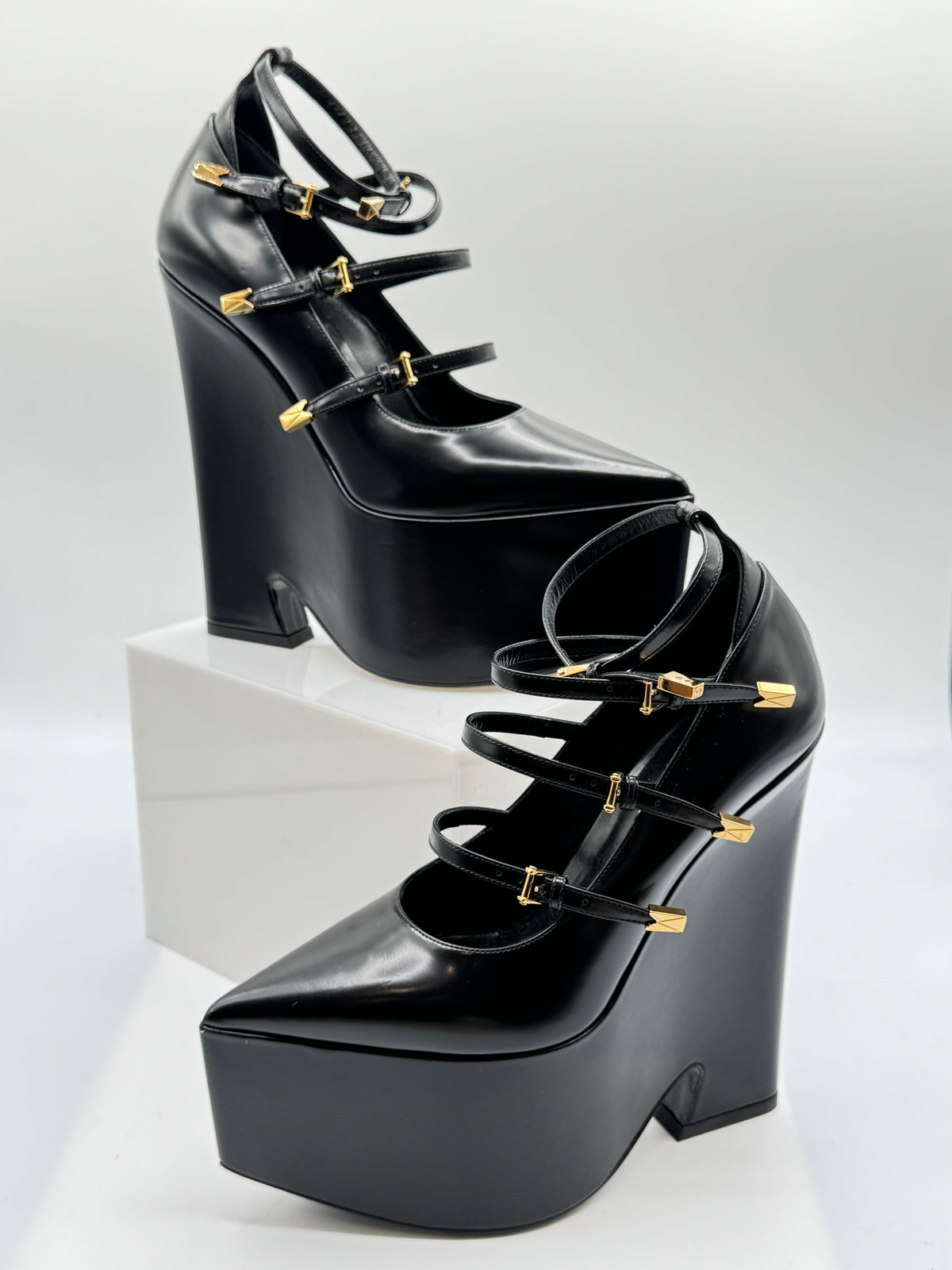 VERSACE Tempest calf-leather platform pumps