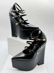 VERSACE Tempest calf-leather platform pumps