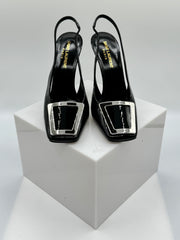 Saint Laurent Patent Leather Slingback Pumps w/Tags