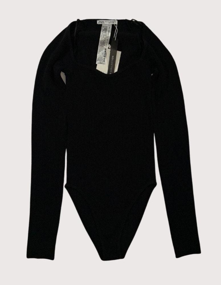 Zara Long Sleeve Bodysuit - Black