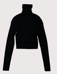 Zara High Collar Sweater with Long Sleeves - Black