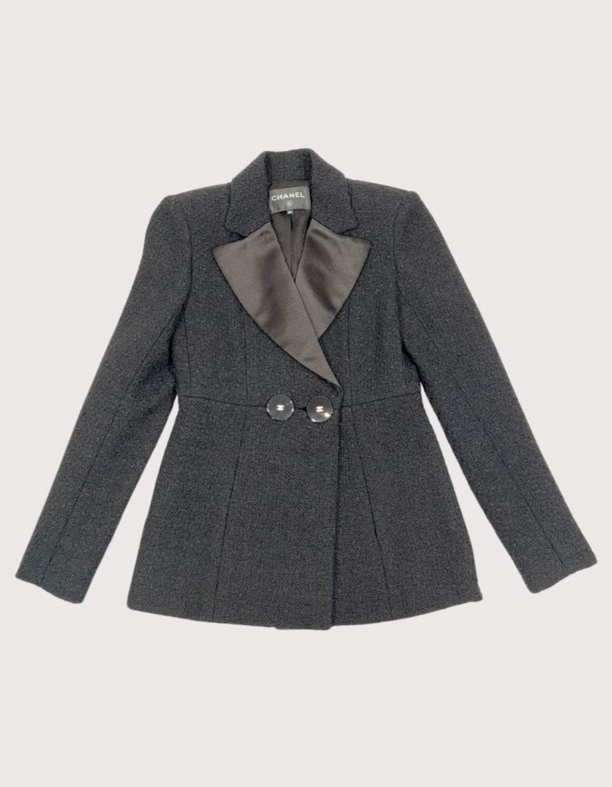 Chanel New Paris/Cosmopolite IT-Girl Black Tweed Jacket