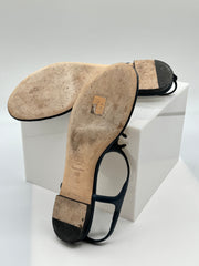 Chanel Leather T-Strap Sandals