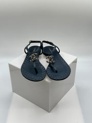 Chanel Leather T-Strap Sandals