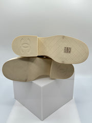 Chanel Lambskin Riveted Cap Toe Short Boots