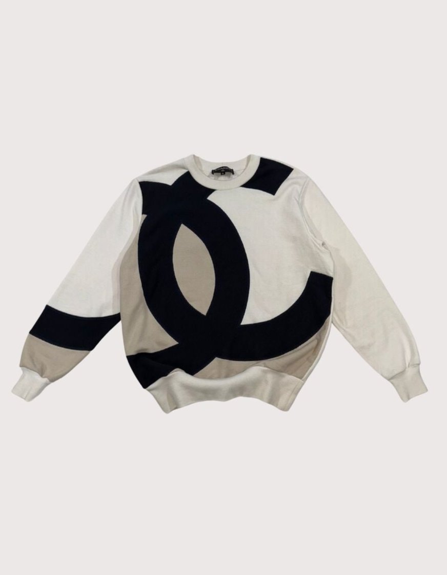 Chanel Cotton CC Logo Sweatshirt