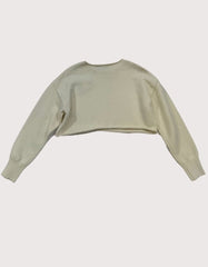 Zara Cropped Sweater Top - Beige